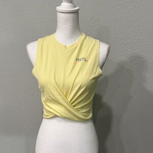 Light Yellow Twist Crop Top